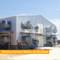 Equipo de control de entorno automático Sistema de ventilación de la casa de aves de corral de pollo